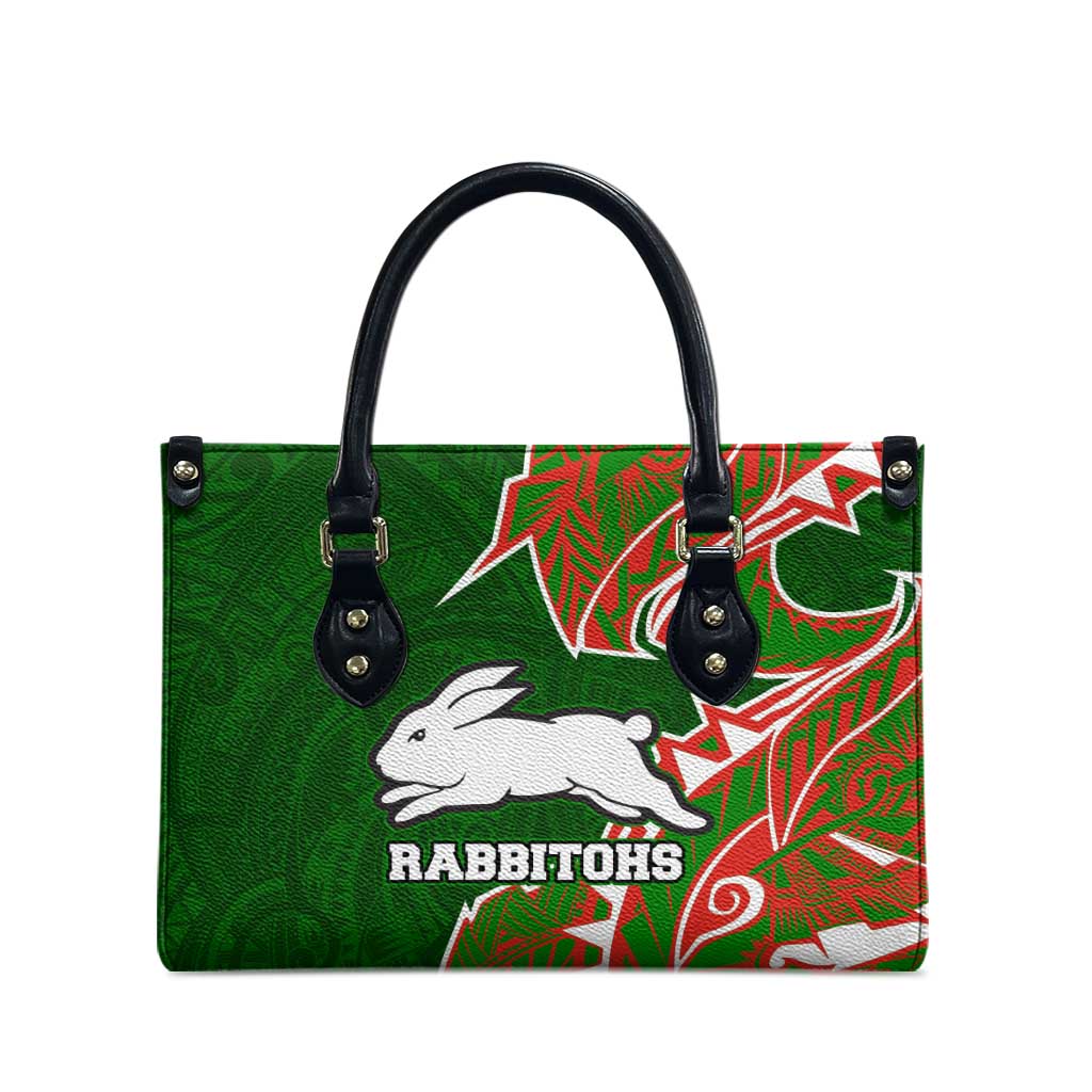 South Sydney Rabbitohs Leather Bag Polynesian Tribal Tattoo Pacific Sport Art