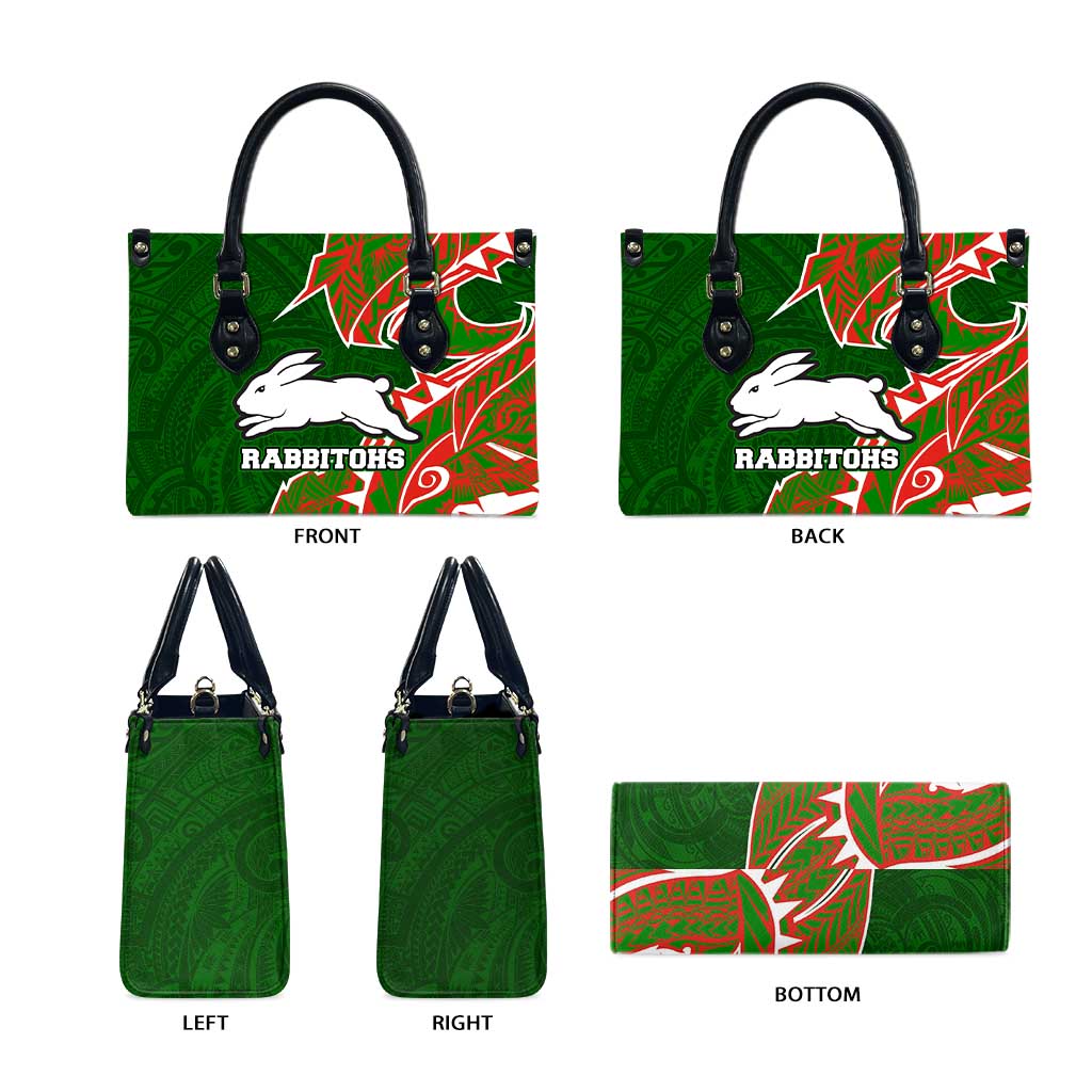 South Sydney Rabbitohs Leather Bag Polynesian Tribal Tattoo Pacific Sport Art