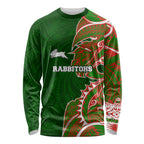 South Sydney Rabbitohs Long Sleeve Shirt Polynesian Tribal Tattoo Pacific Sport Art