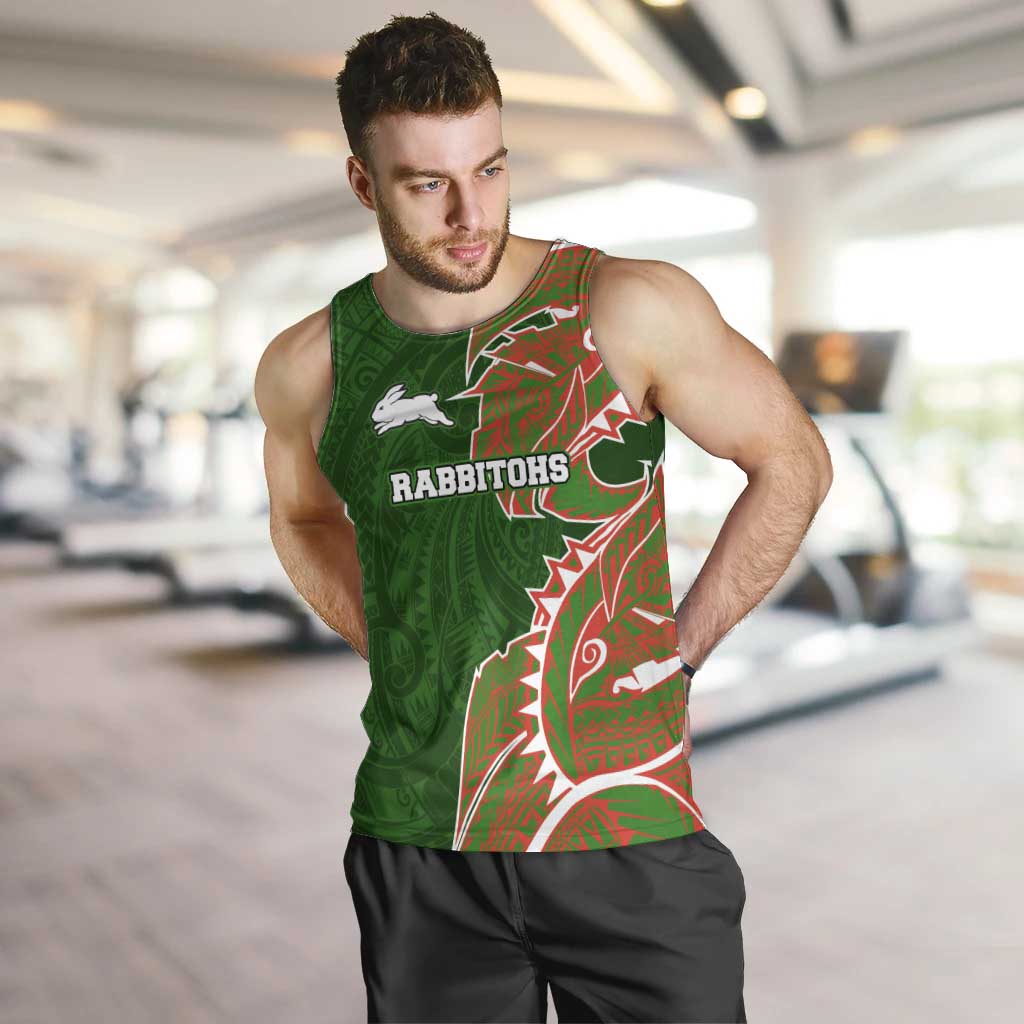 South Sydney Rabbitohs Men Tank Top Polynesian Tribal Tattoo Pacific Sport Art