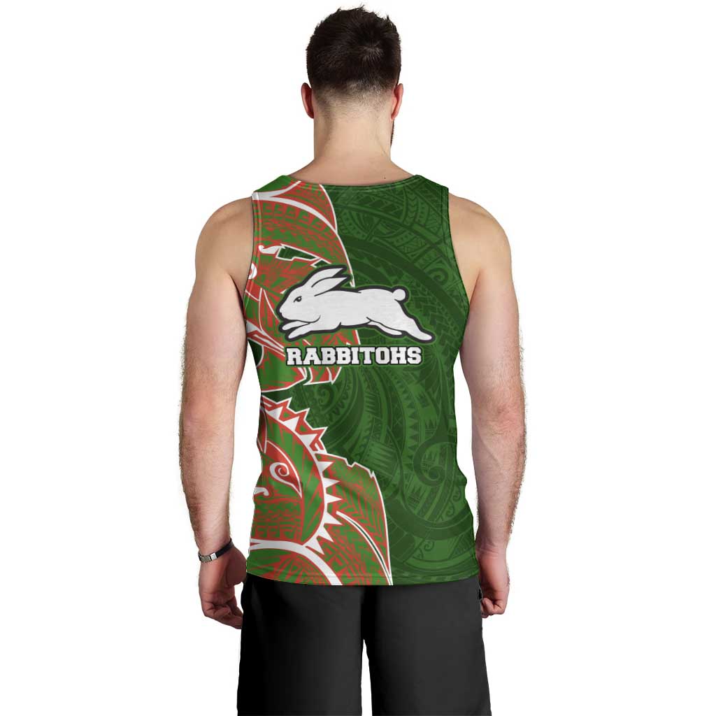 South Sydney Rabbitohs Men Tank Top Polynesian Tribal Tattoo Pacific Sport Art