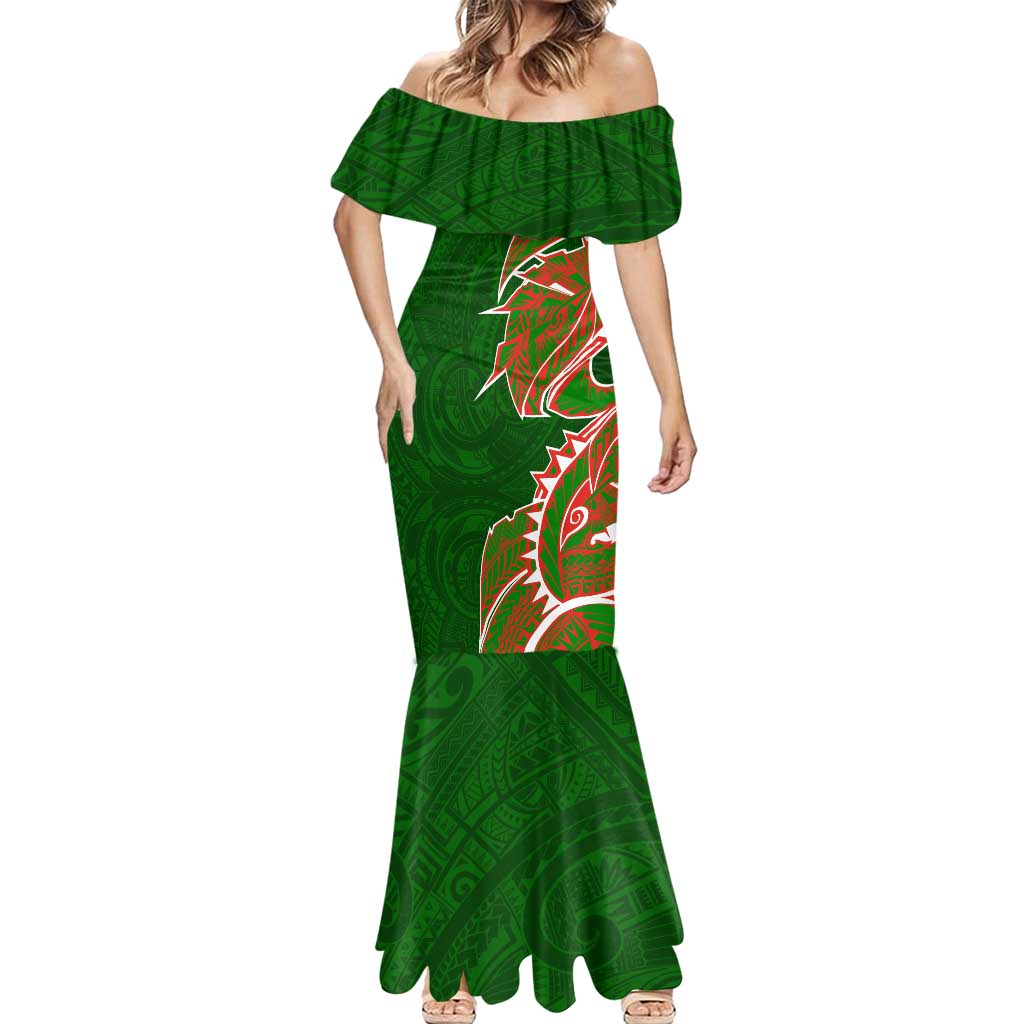 South Sydney Rabbitohs Mermaid Dress Polynesian Tribal Tattoo Pacific Sport Art