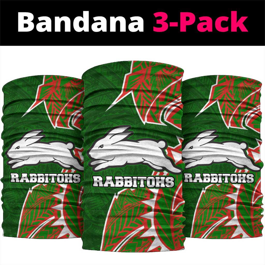 South Sydney Rabbitohs Neck Gaiter Polynesian Tribal Tattoo Pacific Sport Art