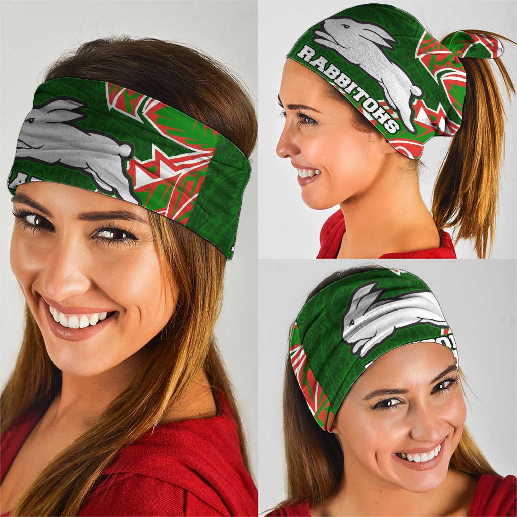 South Sydney Rabbitohs Neck Gaiter Polynesian Tribal Tattoo Pacific Sport Art