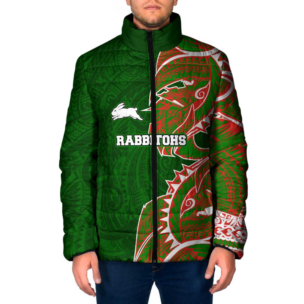 South Sydney Rabbitohs Padded Jacket Polynesian Tribal Tattoo Pacific Sport Art