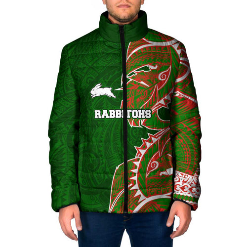 South Sydney Rabbitohs Padded Jacket Polynesian Tribal Tattoo Pacific Sport Art