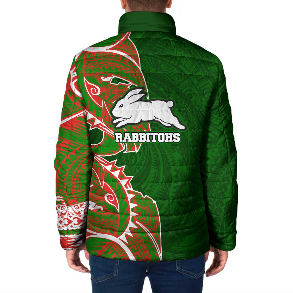 South Sydney Rabbitohs Padded Jacket Polynesian Tribal Tattoo Pacific Sport Art