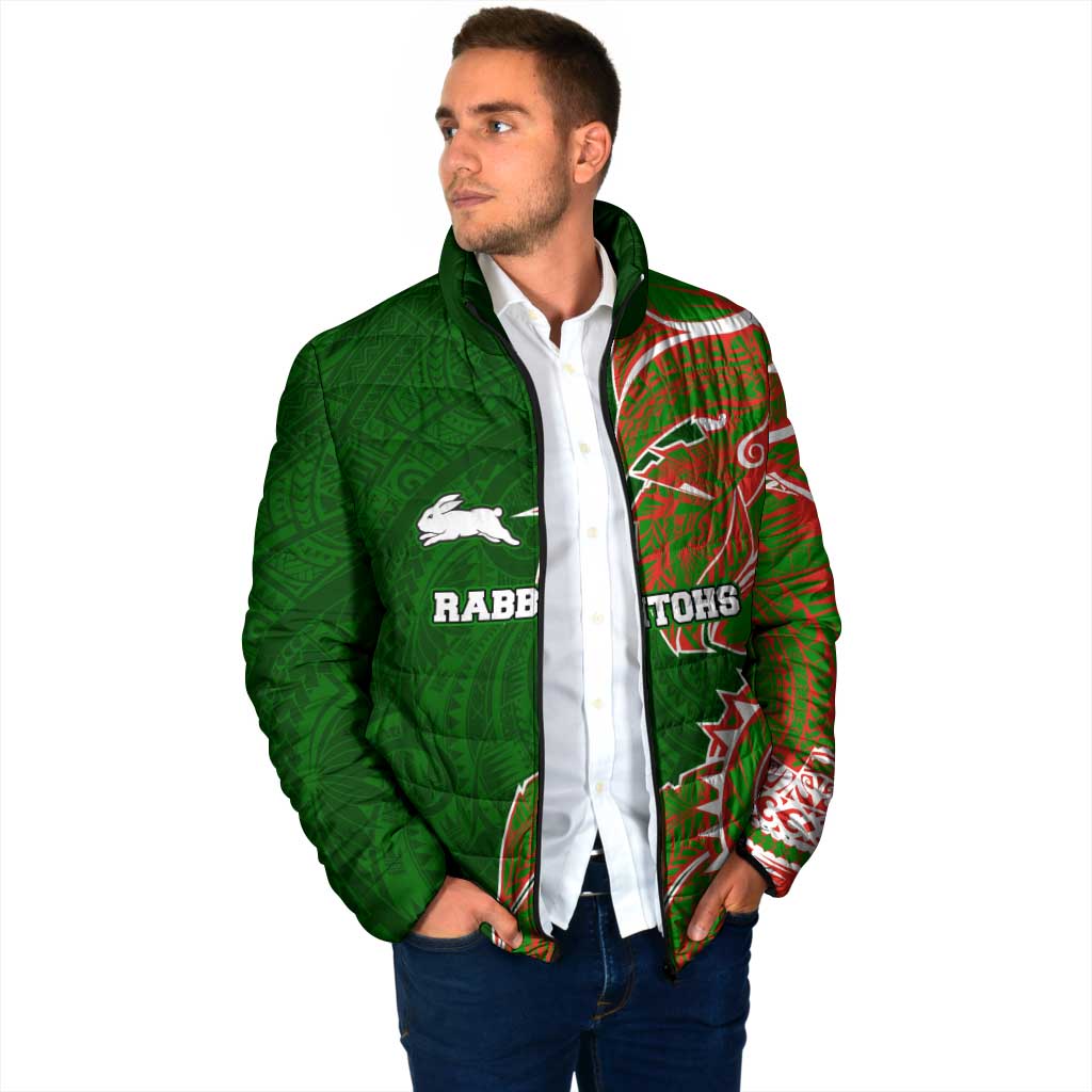 South Sydney Rabbitohs Padded Jacket Polynesian Tribal Tattoo Pacific Sport Art