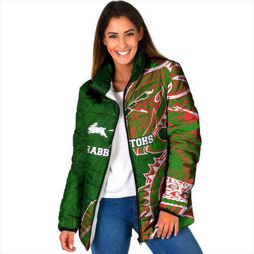 South Sydney Rabbitohs Padded Jacket Polynesian Tribal Tattoo Pacific Sport Art