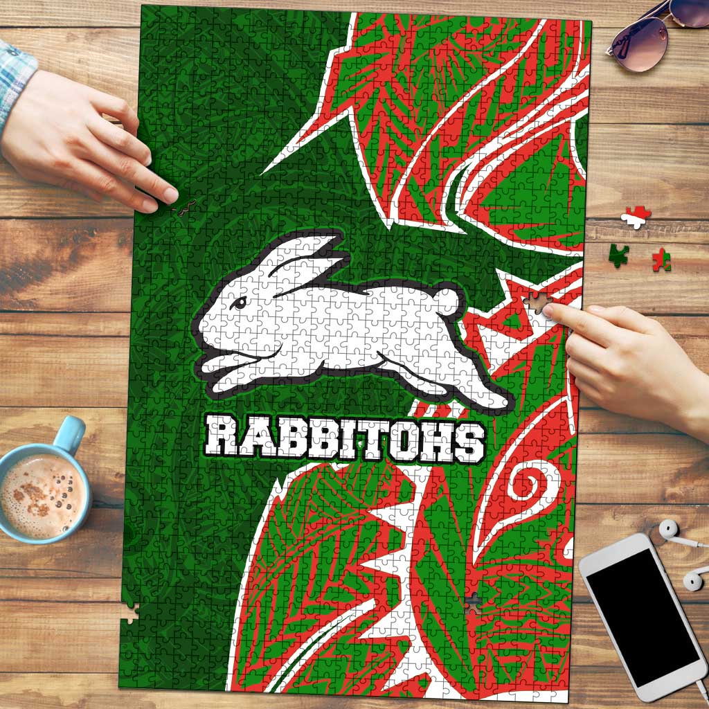 South Sydney Rabbitohs Puzzle Polynesian Tribal Tattoo Pacific Sport Art