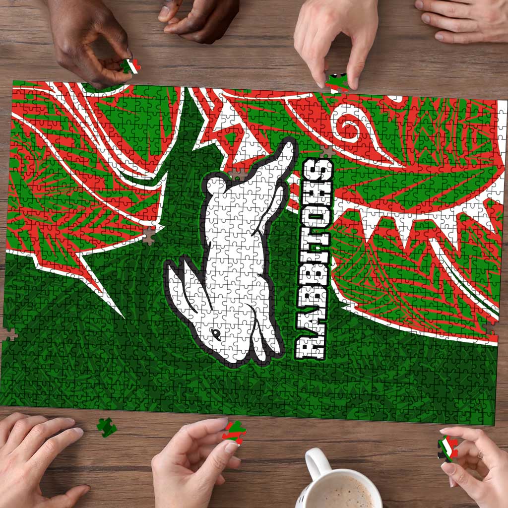 South Sydney Rabbitohs Puzzle Polynesian Tribal Tattoo Pacific Sport Art