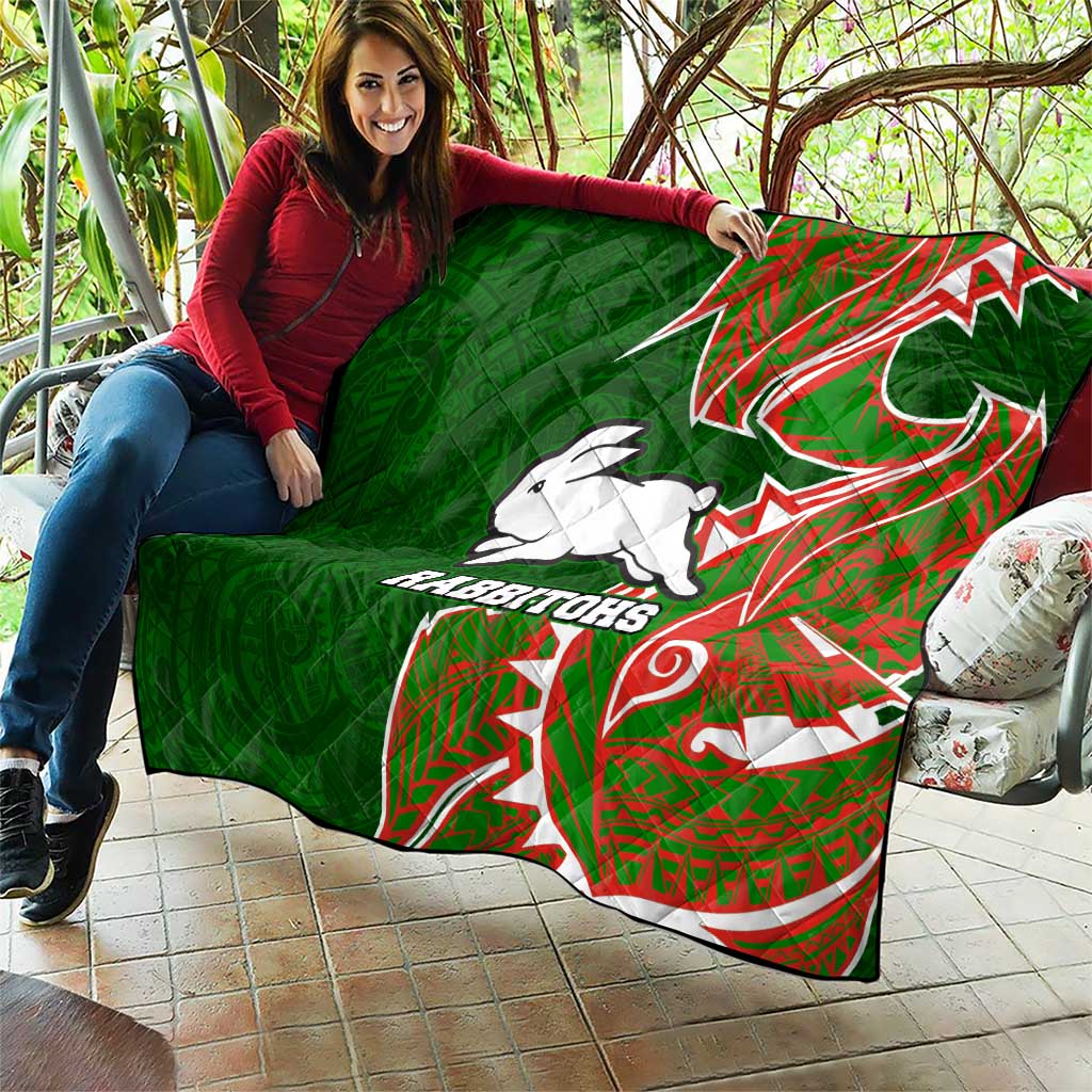 South Sydney Rabbitohs Quilt Polynesian Tribal Tattoo Pacific Sport Art