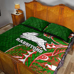 South Sydney Rabbitohs Quilt Bed Set Polynesian Tribal Tattoo Pacific Sport Art