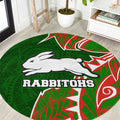 South Sydney Rabbitohs Round Carpet Polynesian Tribal Tattoo Pacific Sport Art