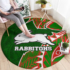 South Sydney Rabbitohs Round Carpet Polynesian Tribal Tattoo Pacific Sport Art