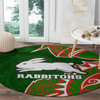 South Sydney Rabbitohs Round Carpet Polynesian Tribal Tattoo Pacific Sport Art
