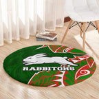 South Sydney Rabbitohs Round Carpet Polynesian Tribal Tattoo Pacific Sport Art