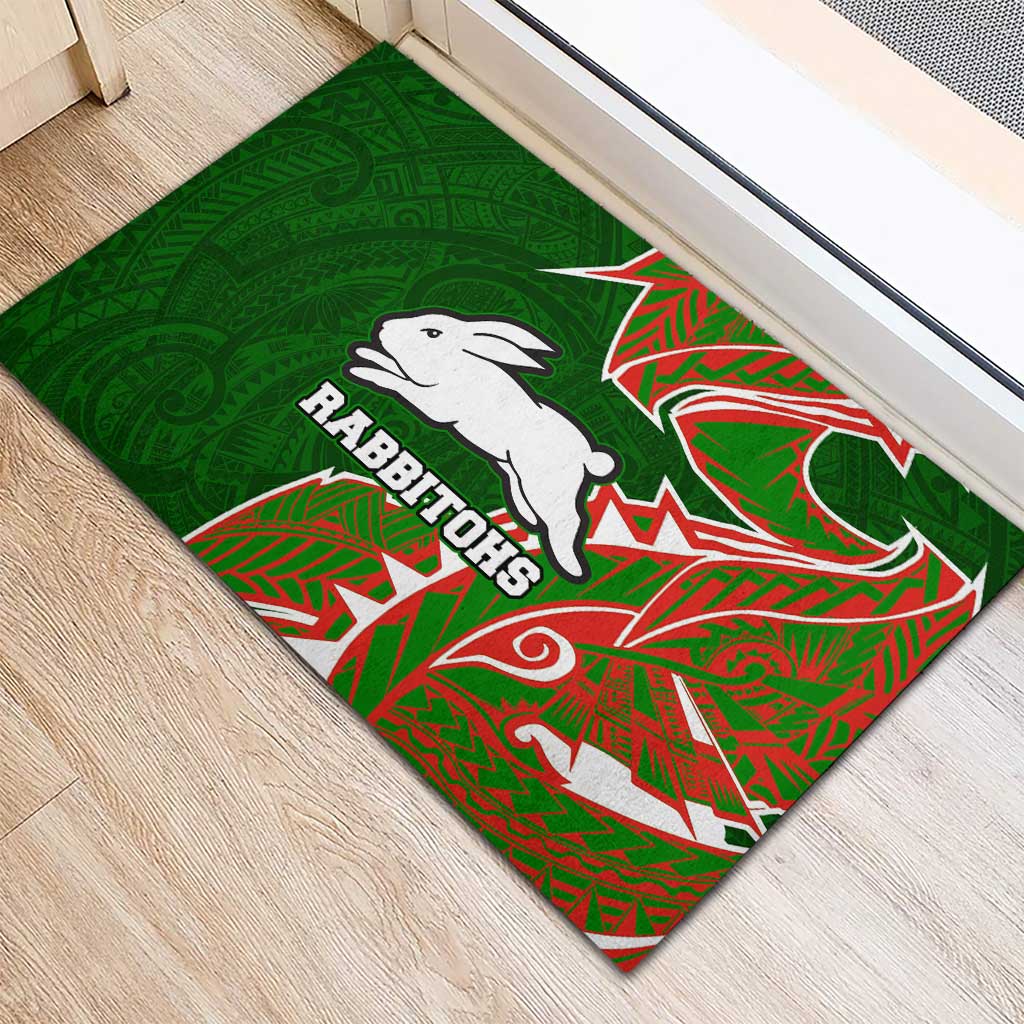 South Sydney Rabbitohs Rubber Doormat Polynesian Tribal Tattoo Pacific Sport Art