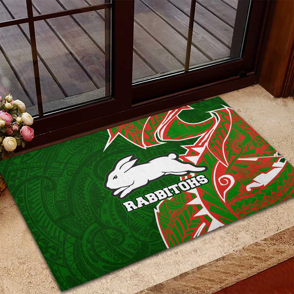 South Sydney Rabbitohs Rubber Doormat Polynesian Tribal Tattoo Pacific Sport Art