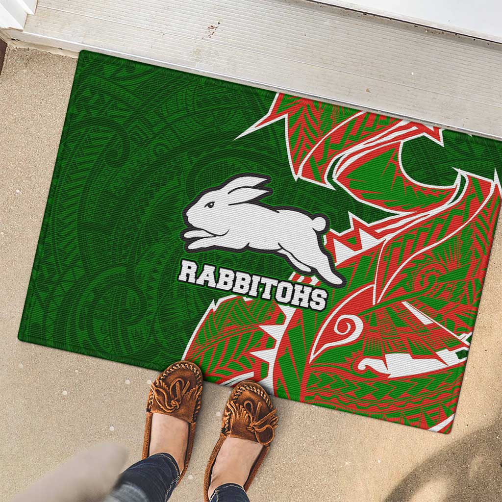 South Sydney Rabbitohs Rubber Doormat Polynesian Tribal Tattoo Pacific Sport Art