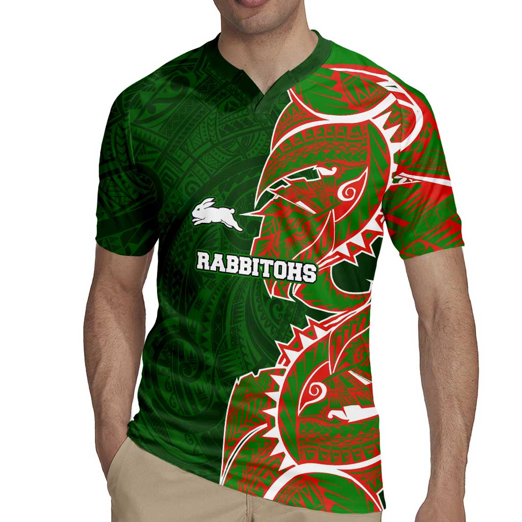 South Sydney Rabbitohs Rugby Jersey Polynesian Tribal Tattoo Pacific Sport Art