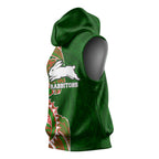 South Sydney Rabbitohs Sleeveless Hoodie Polynesian Tribal Tattoo Pacific Sport Art