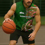 South Sydney Rabbitohs Sleeveless Zip Hoodie Polynesian Tribal Tattoo Pacific Sport Art