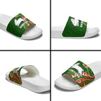 South Sydney Rabbitohs Slide Sandals Polynesian Tribal Tattoo Pacific Sport Art