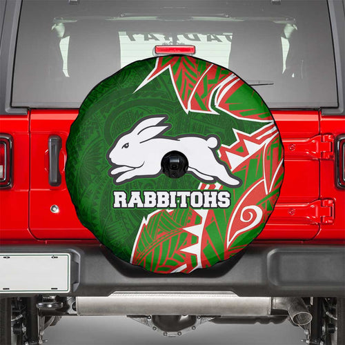 South Sydney Rabbitohs Spare Tire Cover Polynesian Tribal Tattoo Pacific Sport Art