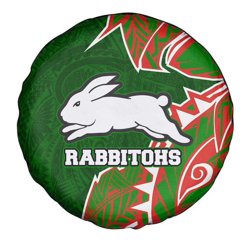 South Sydney Rabbitohs Spare Tire Cover Polynesian Tribal Tattoo Pacific Sport Art