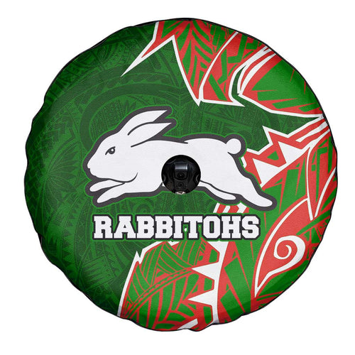 South Sydney Rabbitohs Spare Tire Cover Polynesian Tribal Tattoo Pacific Sport Art