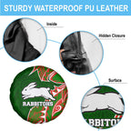 South Sydney Rabbitohs Spare Tire Cover Polynesian Tribal Tattoo Pacific Sport Art