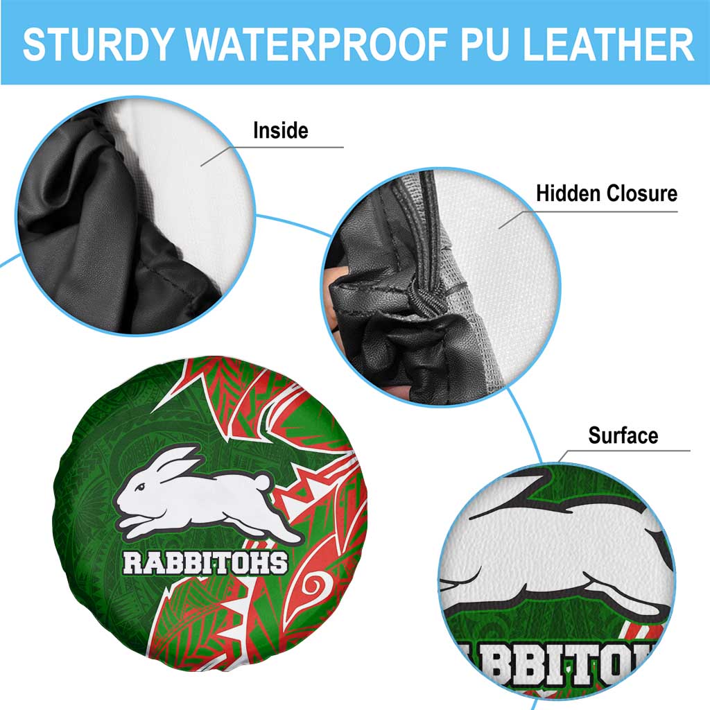 South Sydney Rabbitohs Spare Tire Cover Polynesian Tribal Tattoo Pacific Sport Art