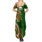 South Sydney Rabbitohs Summer Maxi Dress Polynesian Tribal Tattoo Pacific Sport Art