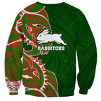 South Sydney Rabbitohs Sweatshirt Polynesian Tribal Tattoo Pacific Sport Art