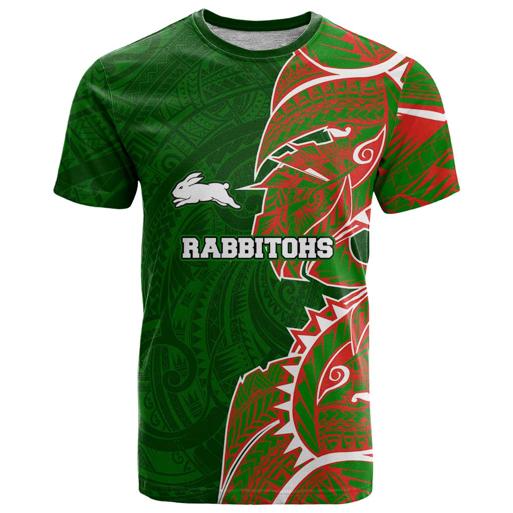 South Sydney Rabbitohs T Shirt Polynesian Tribal Tattoo Pacific Sport Art