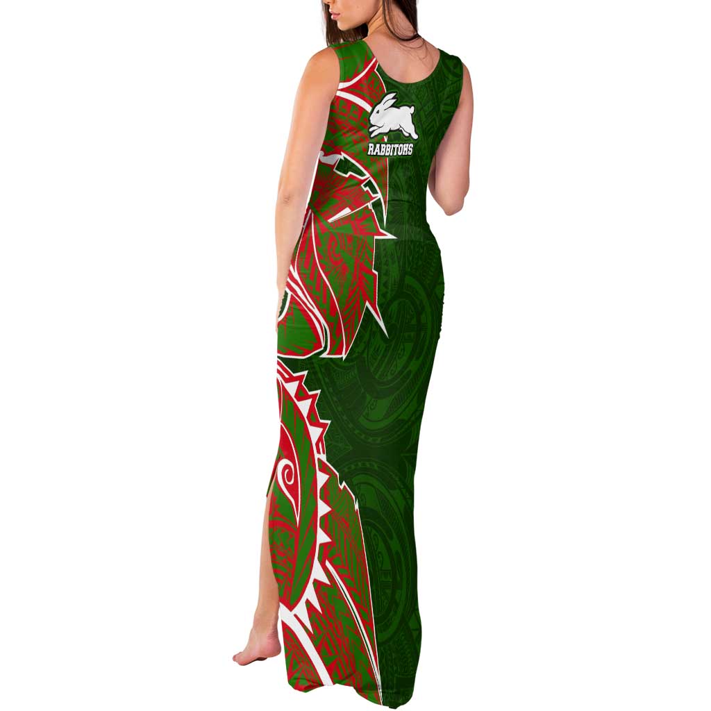 South Sydney Rabbitohs Tank Maxi Dress Polynesian Tribal Tattoo Pacific Sport Art