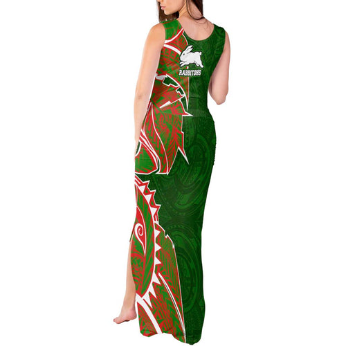 South Sydney Rabbitohs Tank Maxi Dress Polynesian Tribal Tattoo Pacific Sport Art