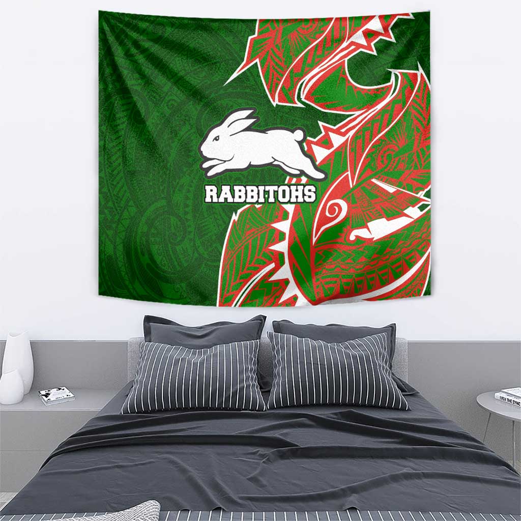 South Sydney Rabbitohs Tapestry Polynesian Tribal Tattoo Pacific Sport Art