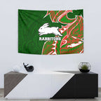South Sydney Rabbitohs Tapestry Polynesian Tribal Tattoo Pacific Sport Art
