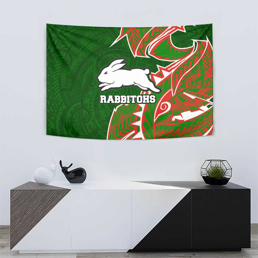 South Sydney Rabbitohs Tapestry Polynesian Tribal Tattoo Pacific Sport Art