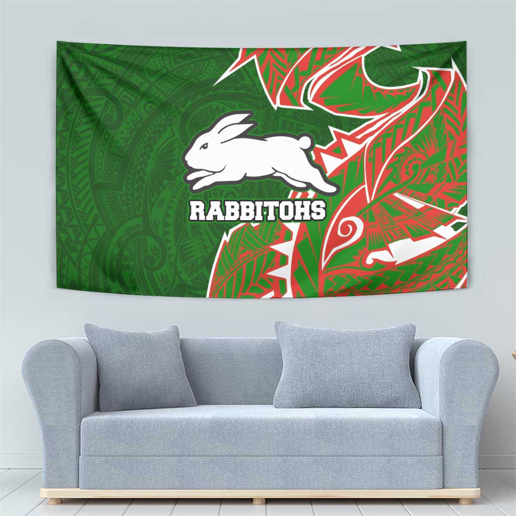 South Sydney Rabbitohs Tapestry Polynesian Tribal Tattoo Pacific Sport Art