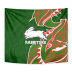South Sydney Rabbitohs Tapestry Polynesian Tribal Tattoo Pacific Sport Art