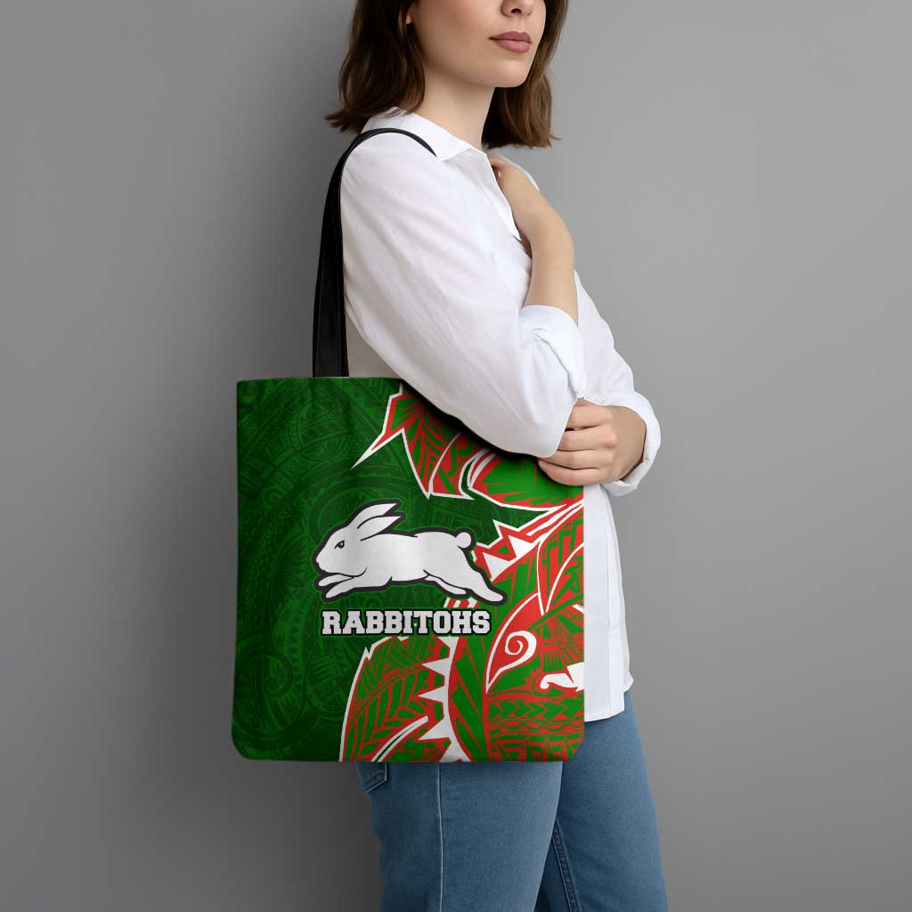 South Sydney Rabbitohs Tote Bag Polynesian Tribal Tattoo Pacific Sport Art