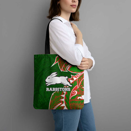 South Sydney Rabbitohs Tote Bag Polynesian Tribal Tattoo Pacific Sport Art