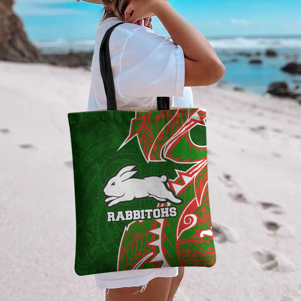 South Sydney Rabbitohs Tote Bag Polynesian Tribal Tattoo Pacific Sport Art