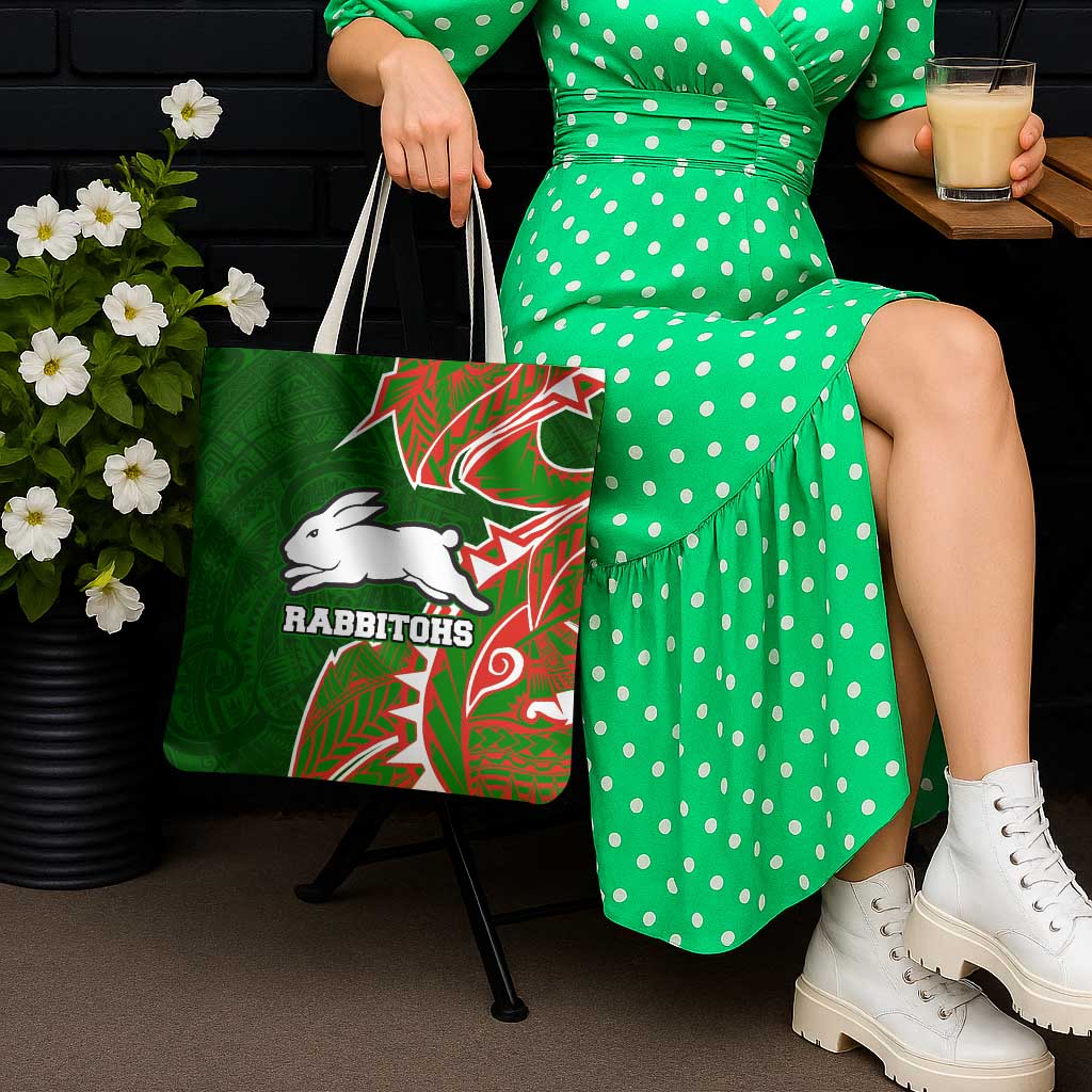 South Sydney Rabbitohs Tote Bag Polynesian Tribal Tattoo Pacific Sport Art
