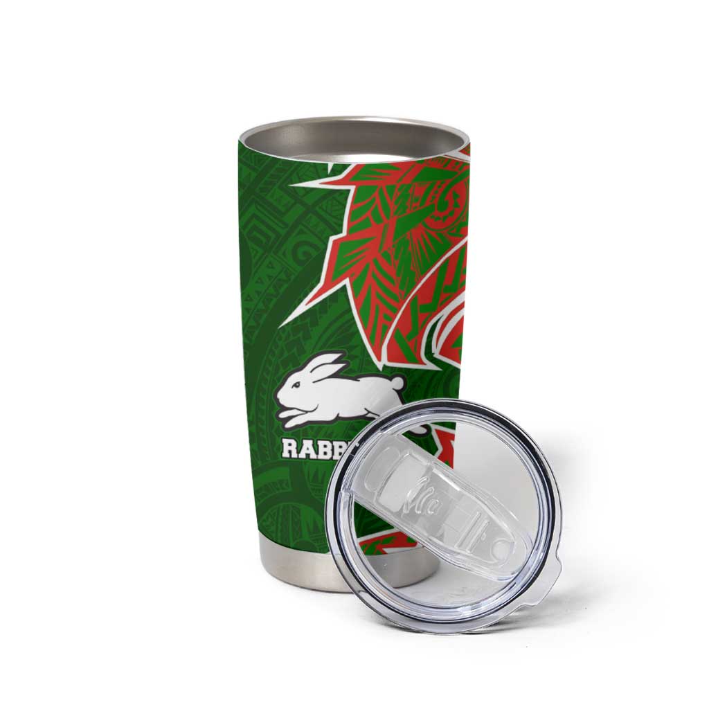 South Sydney Rabbitohs Tumbler Cup Polynesian Tribal Tattoo Pacific Sport Art