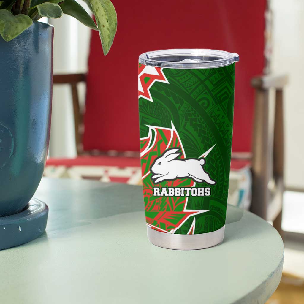 South Sydney Rabbitohs Tumbler Cup Polynesian Tribal Tattoo Pacific Sport Art