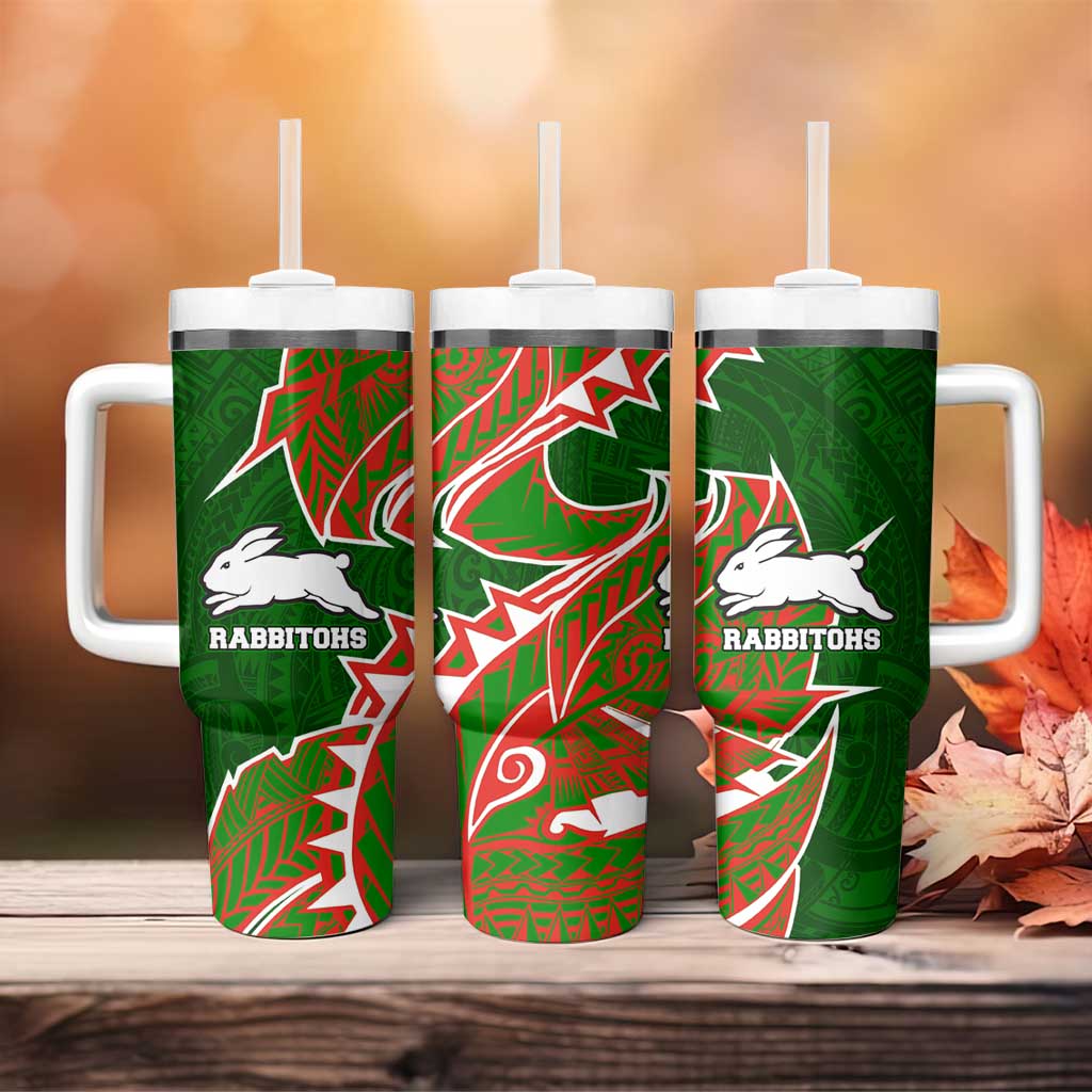 South Sydney Rabbitohs Tumbler With Handle Polynesian Tribal Tattoo Pacific Sport Art